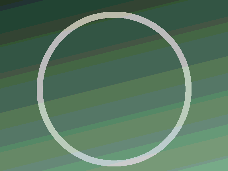 A green plate with a thin ring near its centre